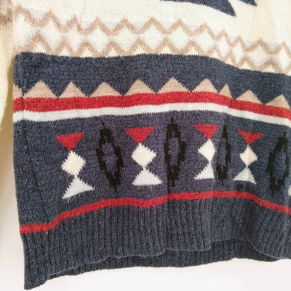 AEO Western Wool Blend Drop Shoulder Sweater S - Picture 2 of 6